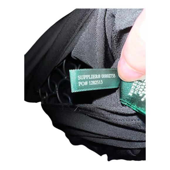 Lauren Ralph Lauren Wrap Dress Ruched Ponte Knit Sleeveless Black Size 6 Career - Picture 12 of 12